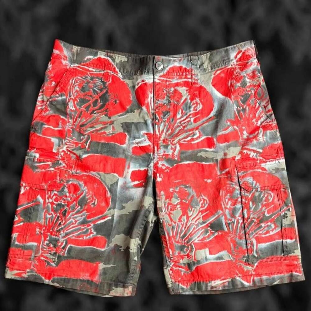 George Reworked Freddy Camo Cargo Shorts Size 38